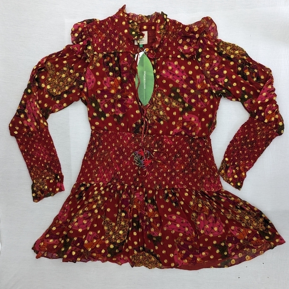 Farm Rio Dresses Nwt Farm Rio Banana Flowers Minidress Large